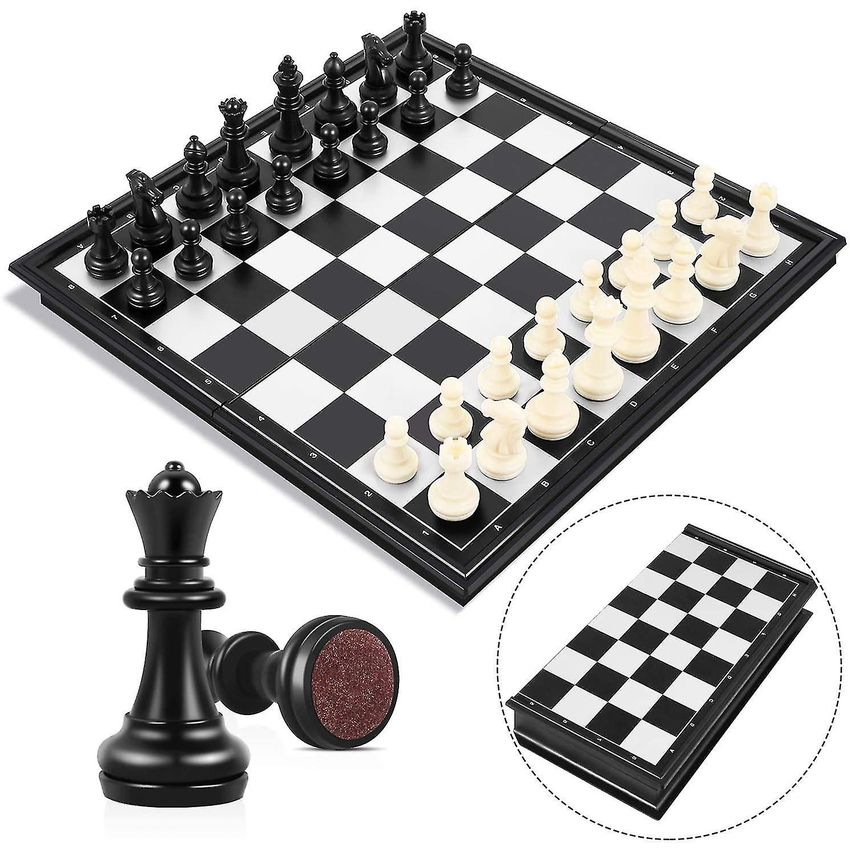 Tablero De Ajedrez Magnético Plegable de Bolsillo Portátil Set cerebros de tablero de ajedrez 
