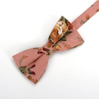 Corbata de lino con estampado de flores para hombre #IA867 