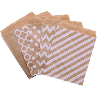 25 uds de plata de oro rosa bolsas de papel de Kraft para regalos ga 