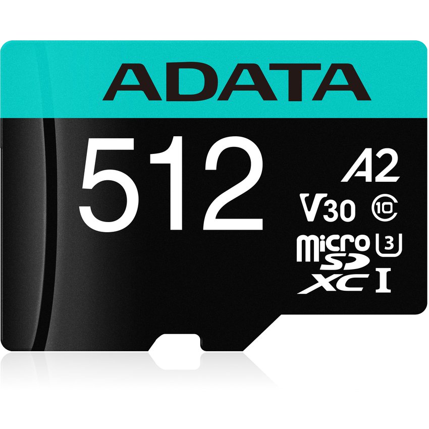 ADATA Tarjeta de Memoria Micro SDXC con Adaptador 512GB Color Negro con Azul Agua Clase 10