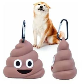 Dispensador De Bolsas Para Popo De Mascotas Poo Emoji