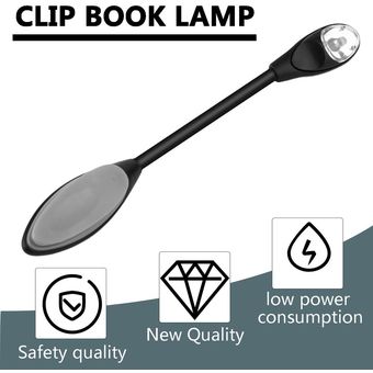 Flexible Doble LED de la luz del libro de lectura del clip de escritorio Brazo mesa de estudio de luz de lámpara 