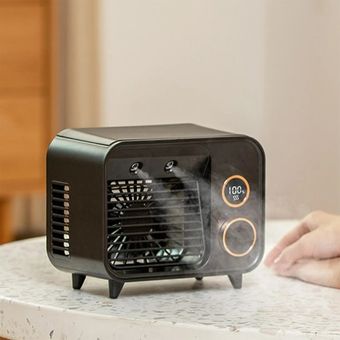Acondicionador de aire portátil de ventilador refrigerador de aire LED luz de 5 velocidades Mini ventilador de refrigeración 