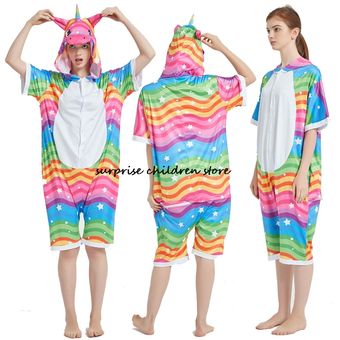cerdo Pijama de verano de tiburón para niño mono con capucha Unisex traje de Panda Animal Licorne-DD08 