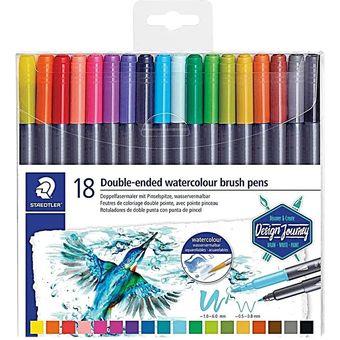 Plumones Punta Doble Pincel Profesional 32 Colores De Rotuladores Para  Lettering