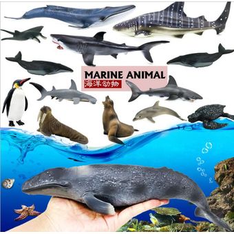 Simulación modelo de animal marino niños pingüino de plástico delfín jugue HON 