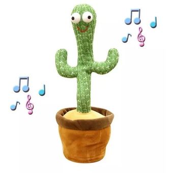 Juguete Muñeco Cactus Bailarín Recargable Imitador De Voz