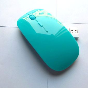 Ratón silencioso ultrafino portátil recargable Slim Silent Mouse 2.4G 