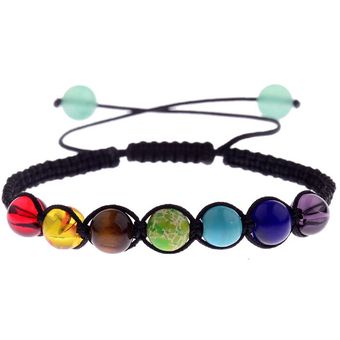 Estilo Étnico Pulsera De Cuentas De 7 Chakras De Color De De 