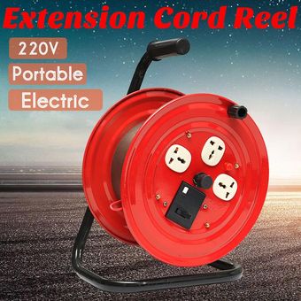 220V Multi-Outlet 3 Enchufes Heavy Duty rojo Cabl - Colección global 