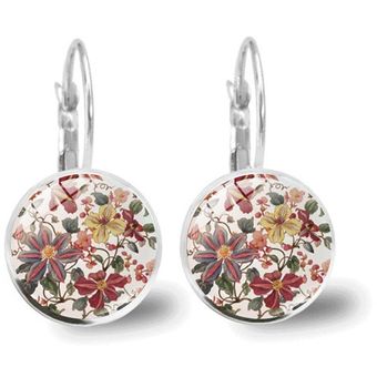 Crystal Charm Accesorios De Yoga Pendientes De Dama Redondos 