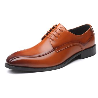 Hombres Zapatos De Vestir De Negocios Zapatos Oxfords Con Cordones Formales 