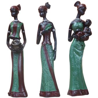 Figuritas Femeninas Africanas Verde 