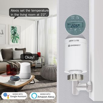 SEA801-ZIGBEE termostato inteligente Compatible con Amazon Alexa Go 
