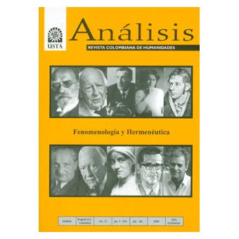 Análisis. Revista colombiana de humanidades No. 75. Fenomenología y