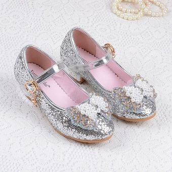 Zapatos Kid preciosa princesa sandalias sandalias del verano brillante nudo de la mariposa niños 
