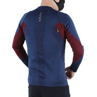 hombre seca rápido absorción de sudor transpirable elástico largo manga camiseta para hombre primavera otoño MTB ciclismo camisetas 