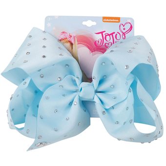 8 \Jojo Siwa moño para cabello con diamantes de imitación para chica cinta sólida Hairgrip Clips de pelo Bowknot para accesorios para el cabello niñas 