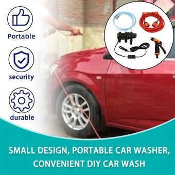 Kit de limpieza de coche portátil de alta presión 70W 130PSI 12V Durable herramientas de lavado automático de bricolaje conjunto de ahorro de agua 