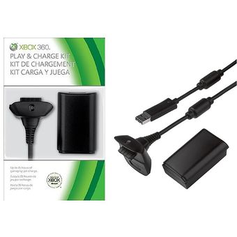 GENERICO Cargador Batería Xbox 360 Kit Carga Y Juega Xbox 360