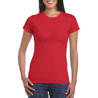 Camiseta Gildan roja de mujer - UNIDAD