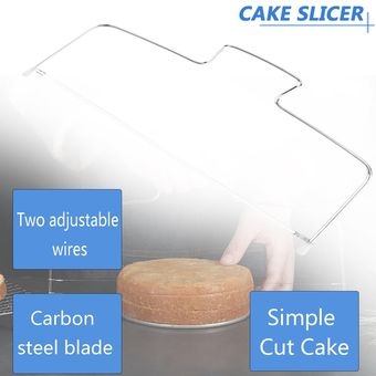 Herramienta de la decoración de alambre Pan ajustable alambre máquina de cortar la torta del cortador Nivelador Decoración 