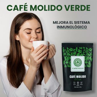 Cafe Verde Quema Grasa Molido Liporeductor Adelgazante 350gr 3U