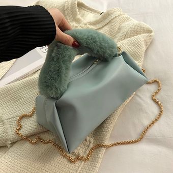Bolso de mano plisado con diamantes para mujer bolsa de mano de cue 