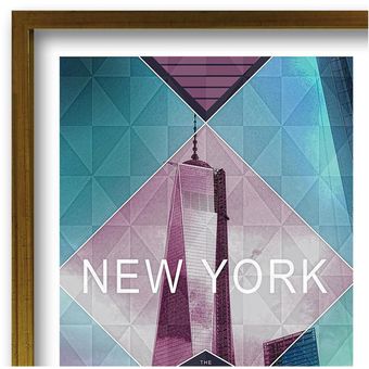 Cuadro ilustración new york 90x60 cm 