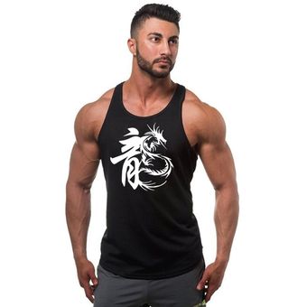 Camiseta de gimnasio musculosa culturismo Fitness Stringer para hombre Camiseta de tirantes de ropa 