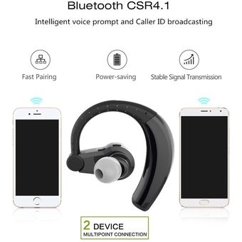 Negro Audifonos Bluetooth T9 Anti-sudor Deportivos Manos Libres 