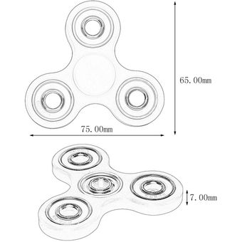 Spinner de la mano punta de punta espiral spinner de cuatro agujeros de acero 