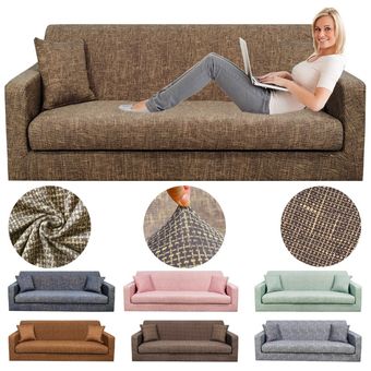#122 Funda de sofá elástica para sala de estar,fundas seccionales de esquina,con estampado Simple,1,2,3 y 4 asientos,en forma de L,nuevas 