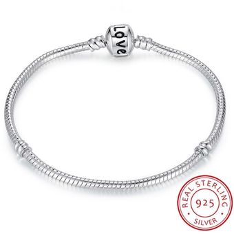 Joyería Boutique 925 Brazalete De Encanto De Plata Sólida De 