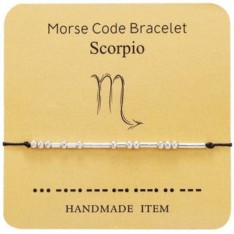 Pulsera De Zodiaco De Código Morse Para Mujer Pulsera De De 