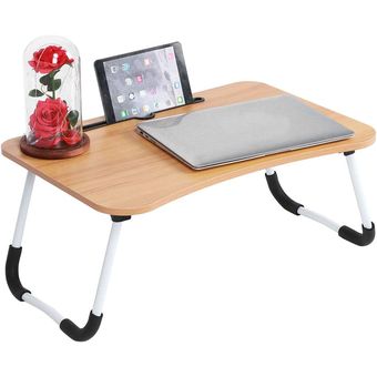 mesa plegable escritorio tableta Celular Cama Mesita Negra