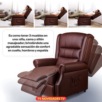 Sillón Reclinable Automático Con Elevador Y Masajeador Stand Up Seat