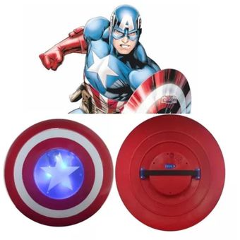 Escudo Capitán América Con Luces Y Sonido Para Disfraz Niños