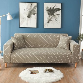 #Burlywood Line Funda elástica para sofá,funda de sofá de LICRA para esquina de salón en forma de L,1 unidad 