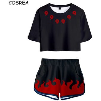 #suit Ropa de Naruto de Anime para niñas,camiseta de disfraz de Cosplay,camiseta Uz 