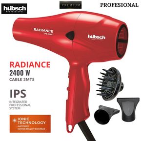 Secador de cabello Prof. Premium HUBSCH RADIANCE Motor AC 2400w c/rojo
