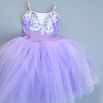 #light purple tutu vestido de bailarina azul Rosa suave para niña tutú de Ballet romántico tutú profesional de tul largo baile para niña DJL Tutú de Ballet amarillo para niña 