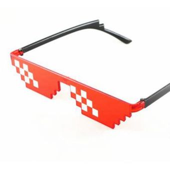 Thug Life-gafas de sol de 8 bits Unisex lentes de fiesta de marca p 
