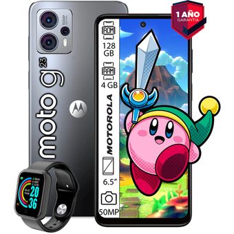 Motorola Moto G23 128GB 4GB Negro + SmartWatch 12MG