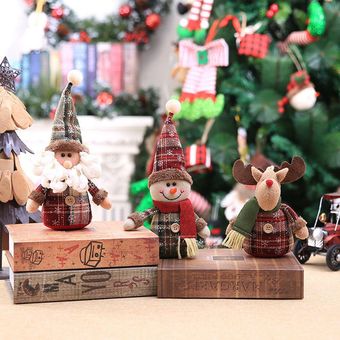 Año Nuevo Santa Claus alces Muñeco de nieve Muñecas colgantes Regalos de Navidad Decoraciones de Navidad para decoración del hogar Adornos de árbol de Navidad 