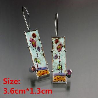 Pendientes Plateados De Diente De León Pendientes De La Del 