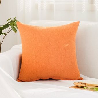 arte de lino Color sólido Funda de almohada de algodón y lino coj 