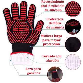 Guantes de silicona para horno profesional de 300 ℃ Guantes de