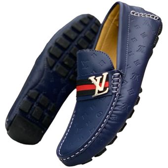 Louis Vuitton Mocasines De Cuero Casuales Para Hombres Zapatos De