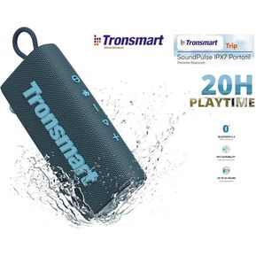 Parlante Bluetooth Tronsmart Trip Azul- Waterproof IPX7- 20hrs musica